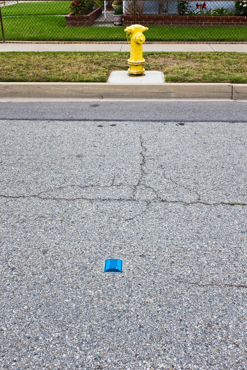 Fire Hydrant and blue reflector