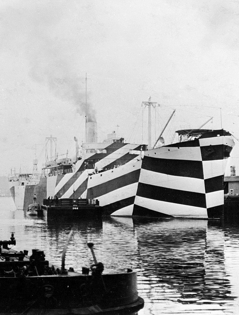 Dazzle painting of ship WWI