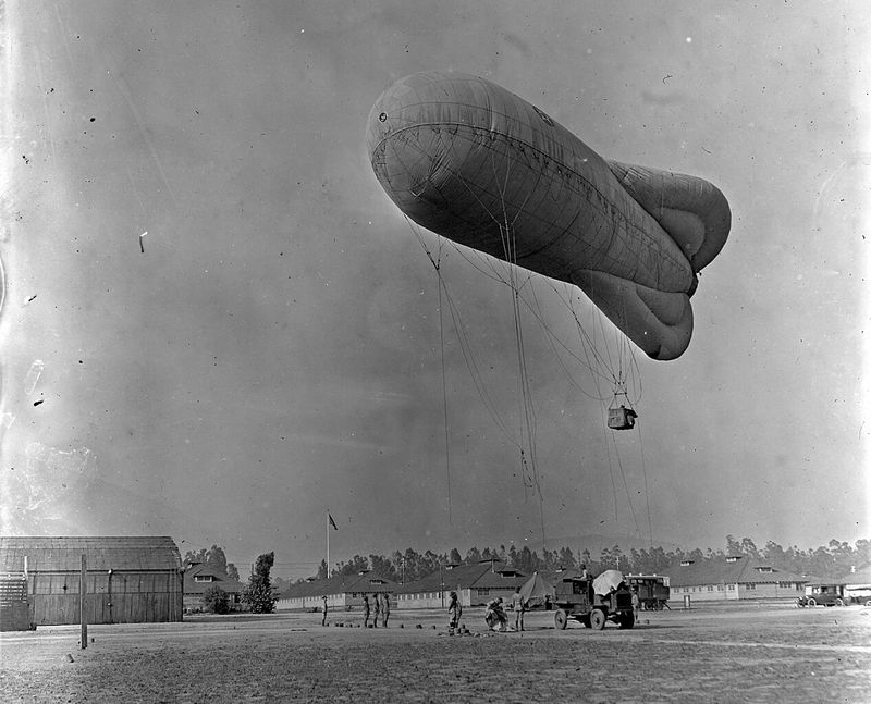 WWI artillery observation balloon