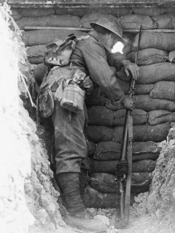 Sentry in Trench WW1