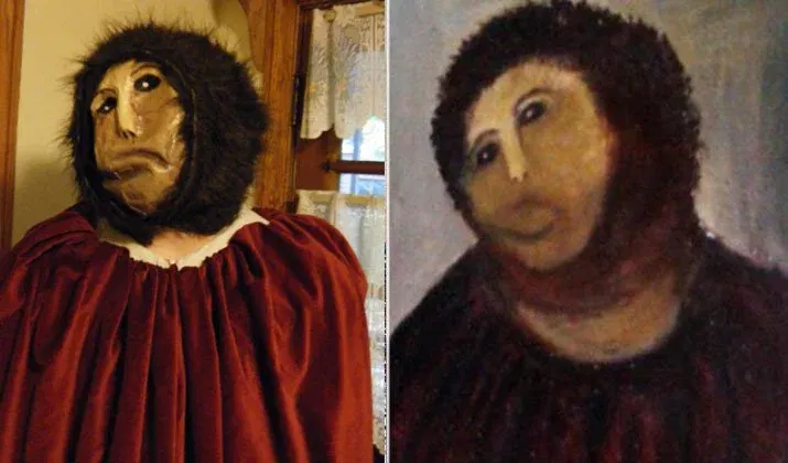 jesus ruined fresco halloween costume