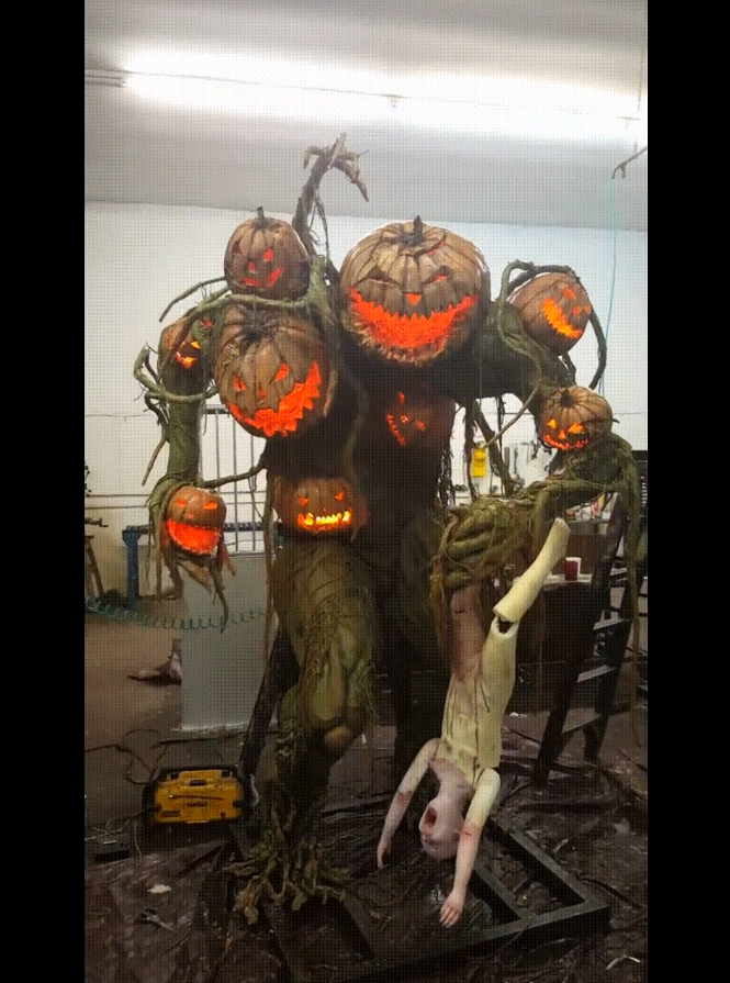 Pumpkin monster animation halloween costume