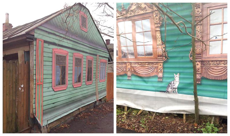 fake houses in Suzdal Russia