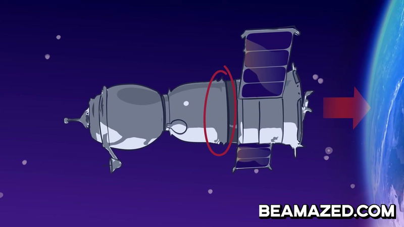 Which part of returning module to face the Earth’s atmosphere