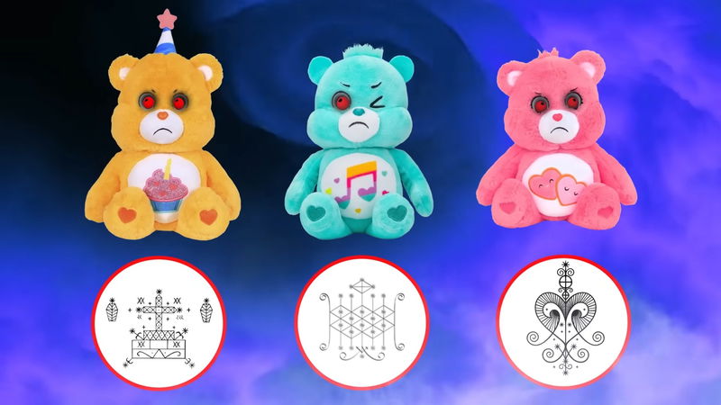 care bear and vodou spirits symbols