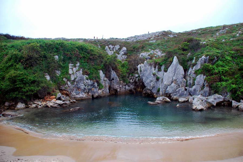 Playa de Gulpiyuri Beach, Spain