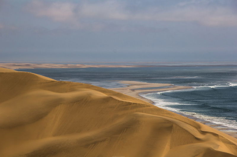 Namib Desert Shoreline Along Atlantic Ocea