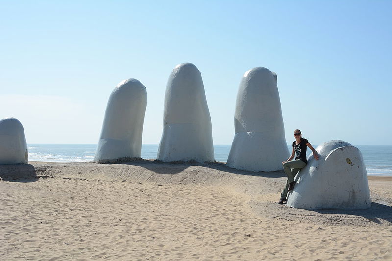 Brava Beach Hand Sculpture, Uruguay