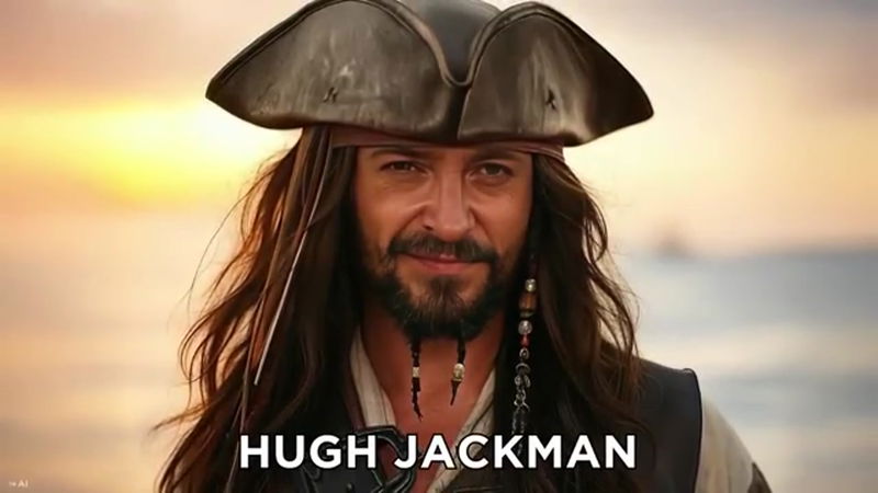 Hugh Jackman as Jack Sparrow