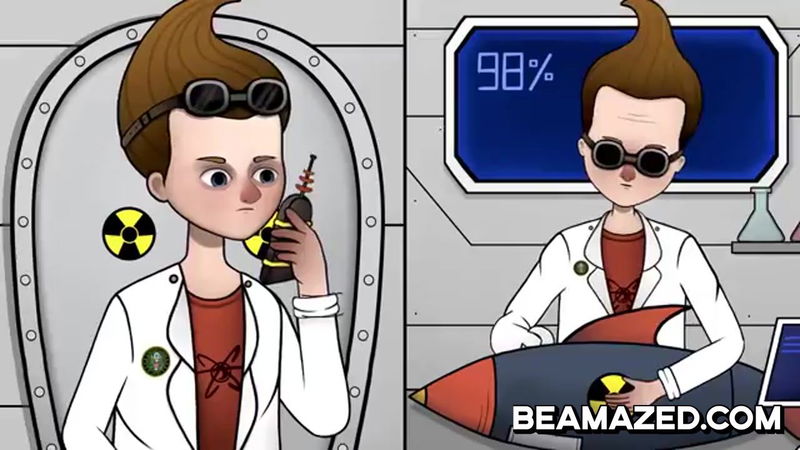 Jimmy Neutron creates high-tech weaponry