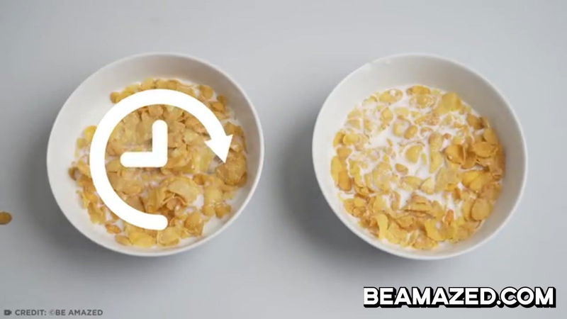 Ice cube and cereal hack