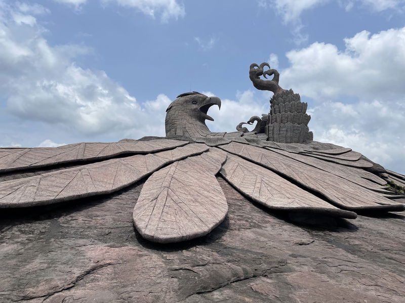 Eagle Sculpture in Jatayu Nature Park, Kerala