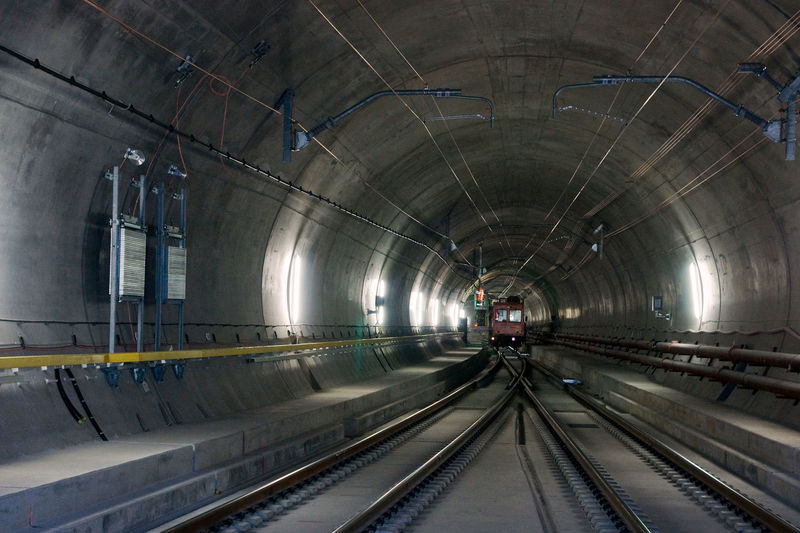 Gotthard Base Tunnel in Swiss Alps