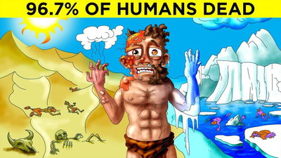 That time 96.7% of humans died